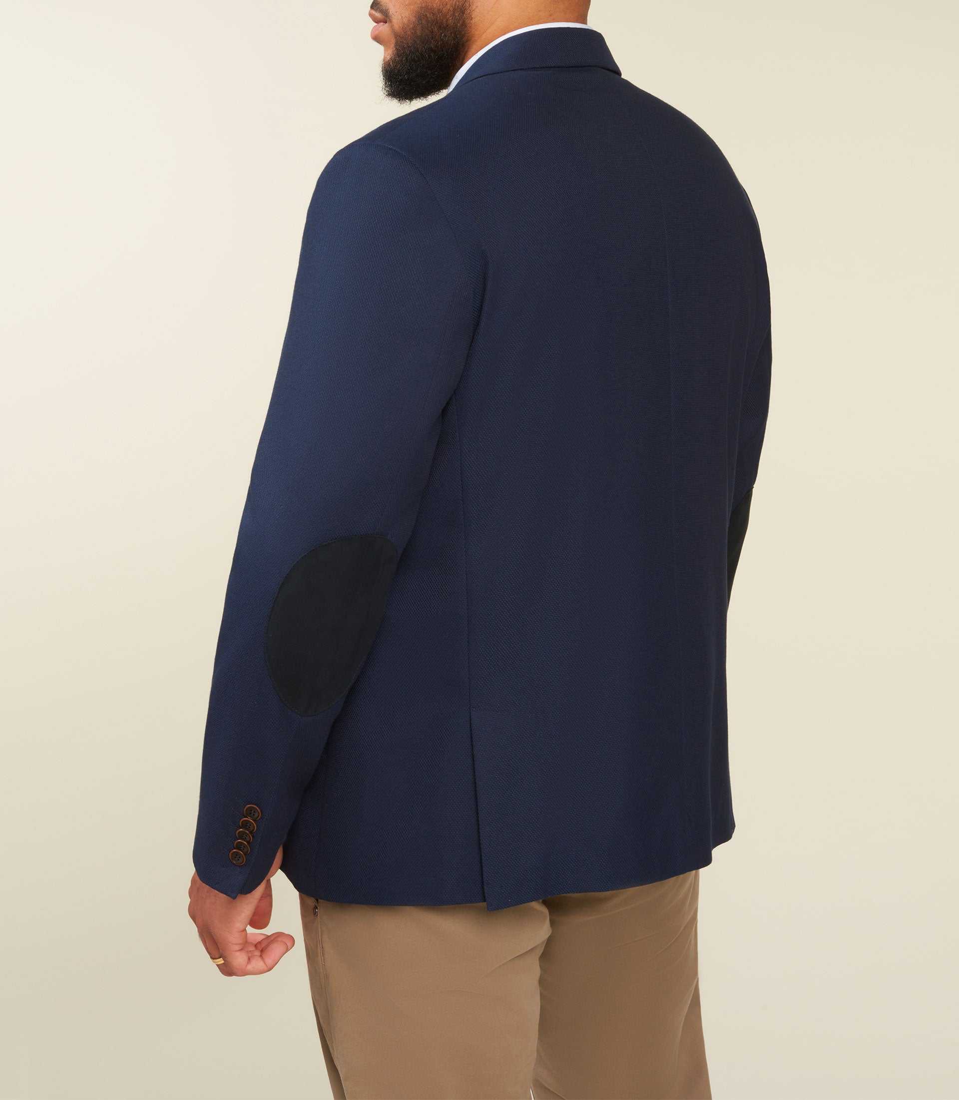 Veste 2 boutons poches plaquées marine DEVABT - Image 4