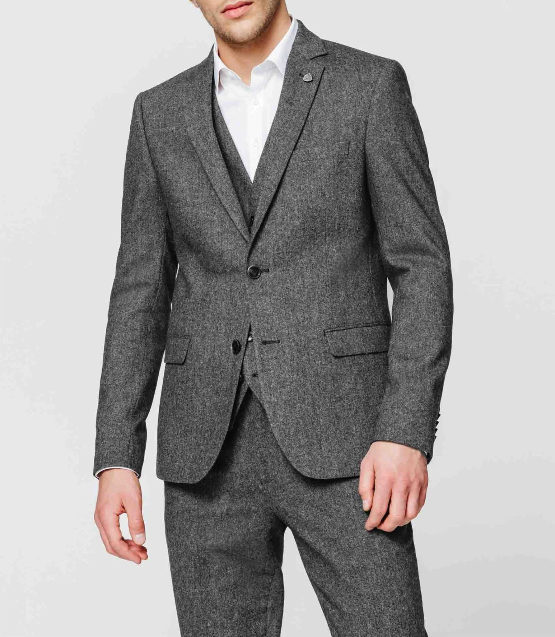Veste tweed anthracite - Image 2
