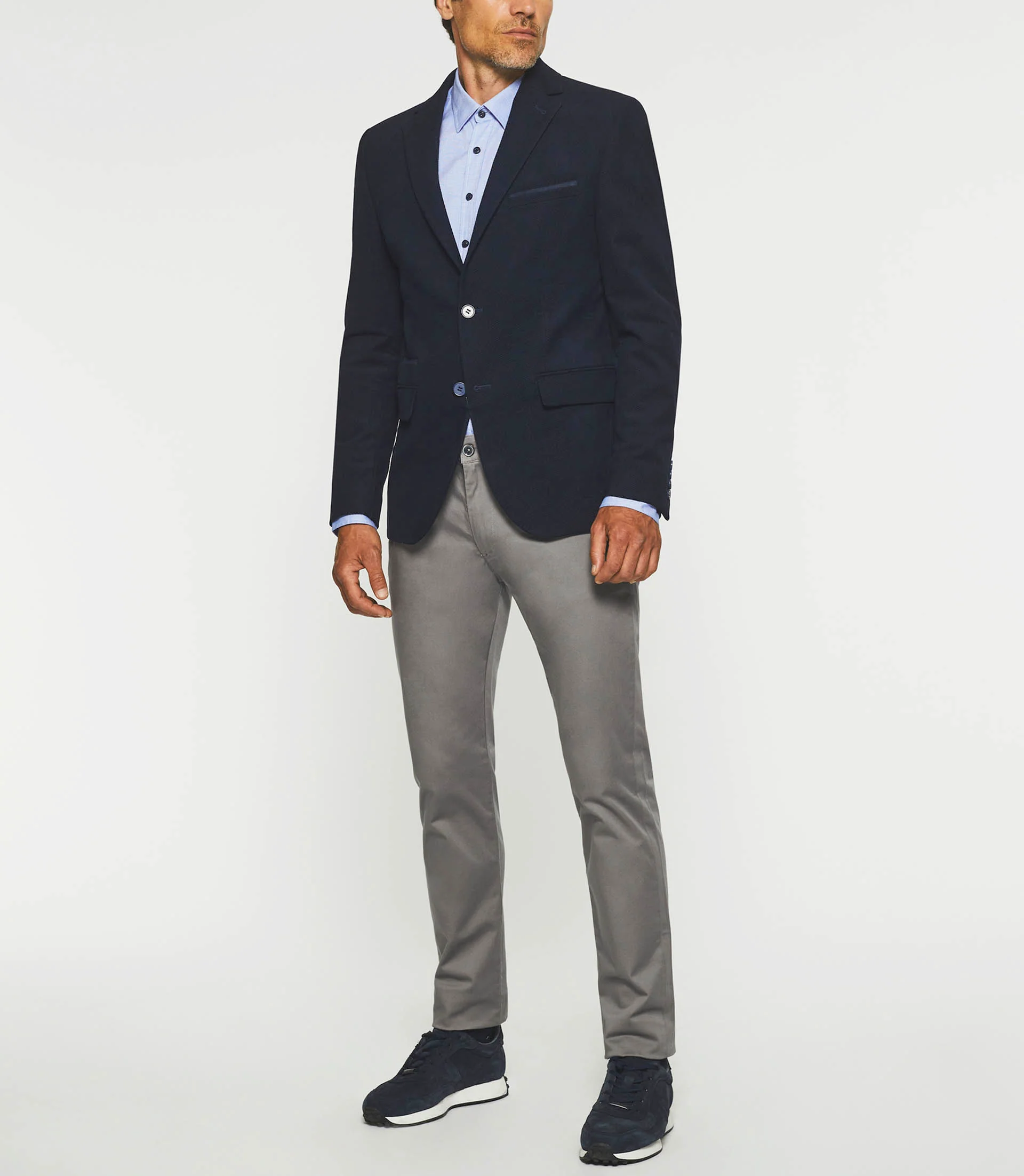 Veste en velours armuré marine DJANGO