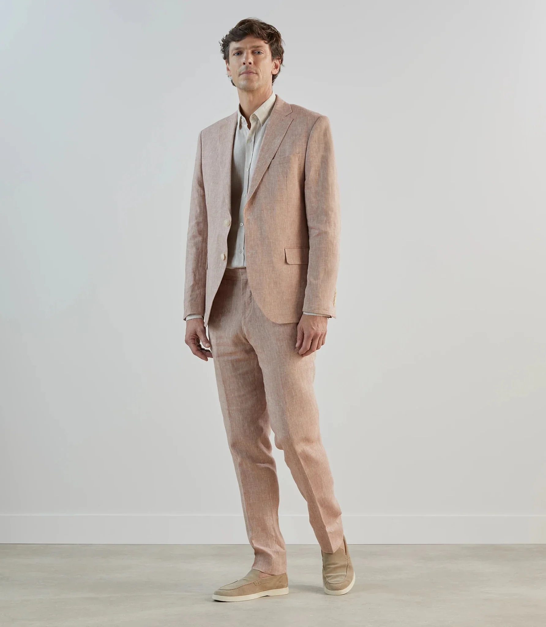 Veste ville 100% lin orange - Image 4