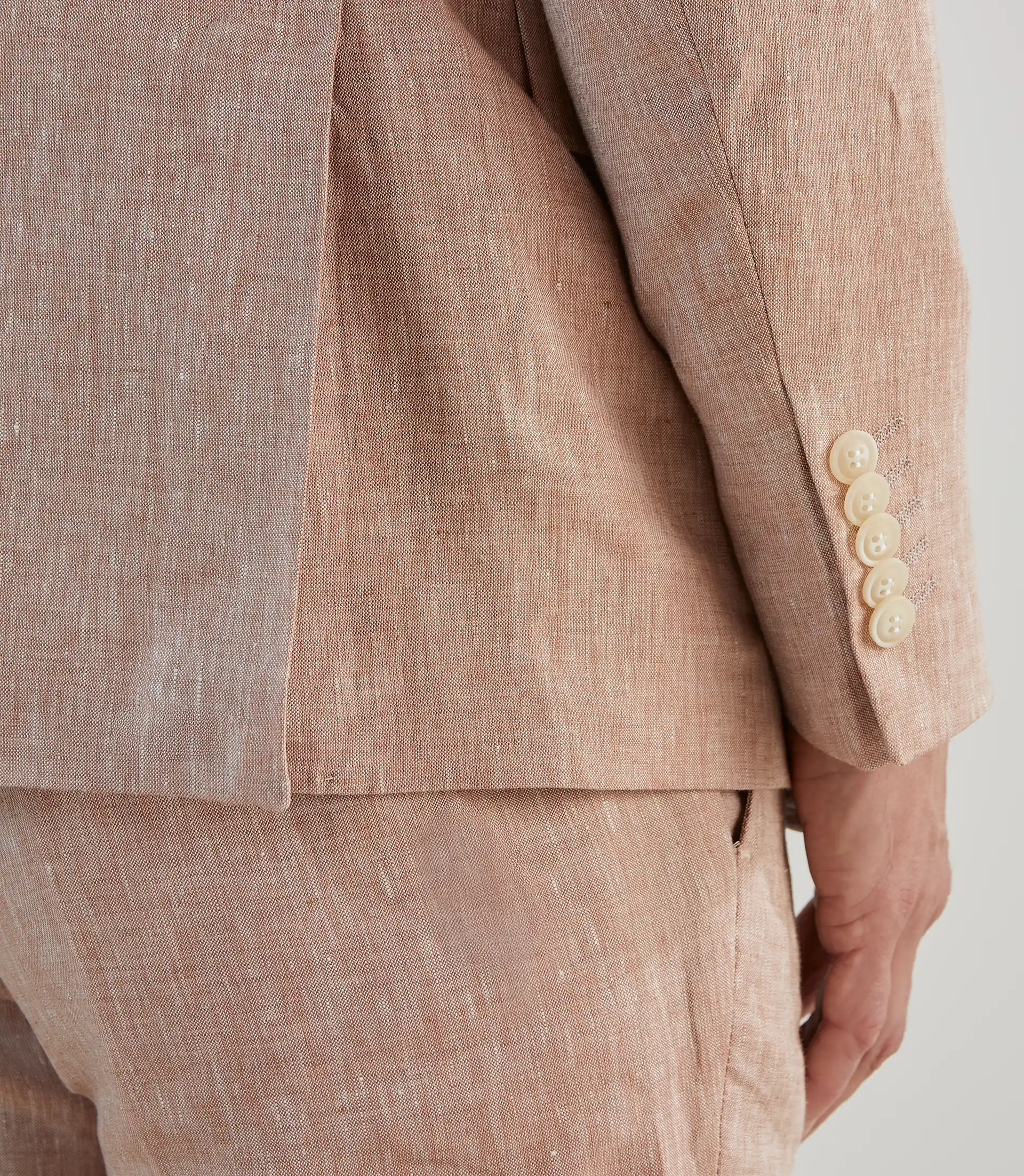 Veste ville 100% lin orange - Image 6