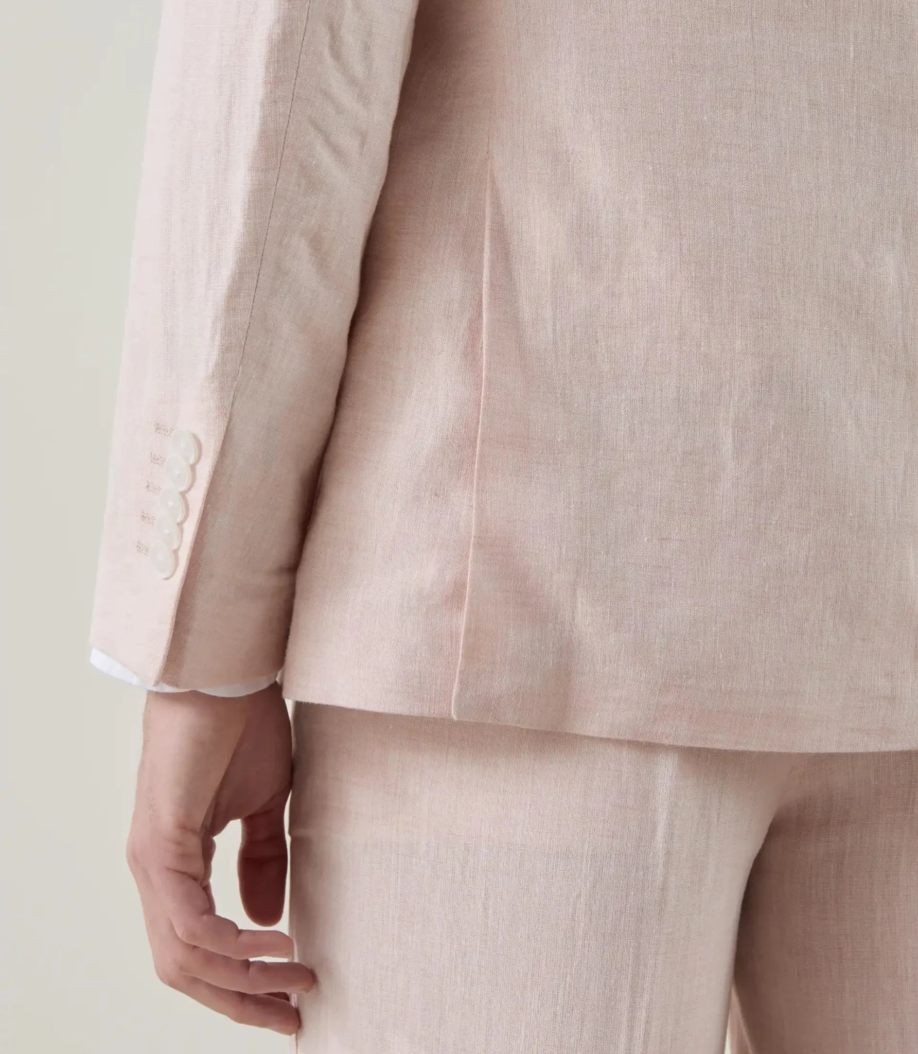 Veste ville 100% lin rose - Image 5