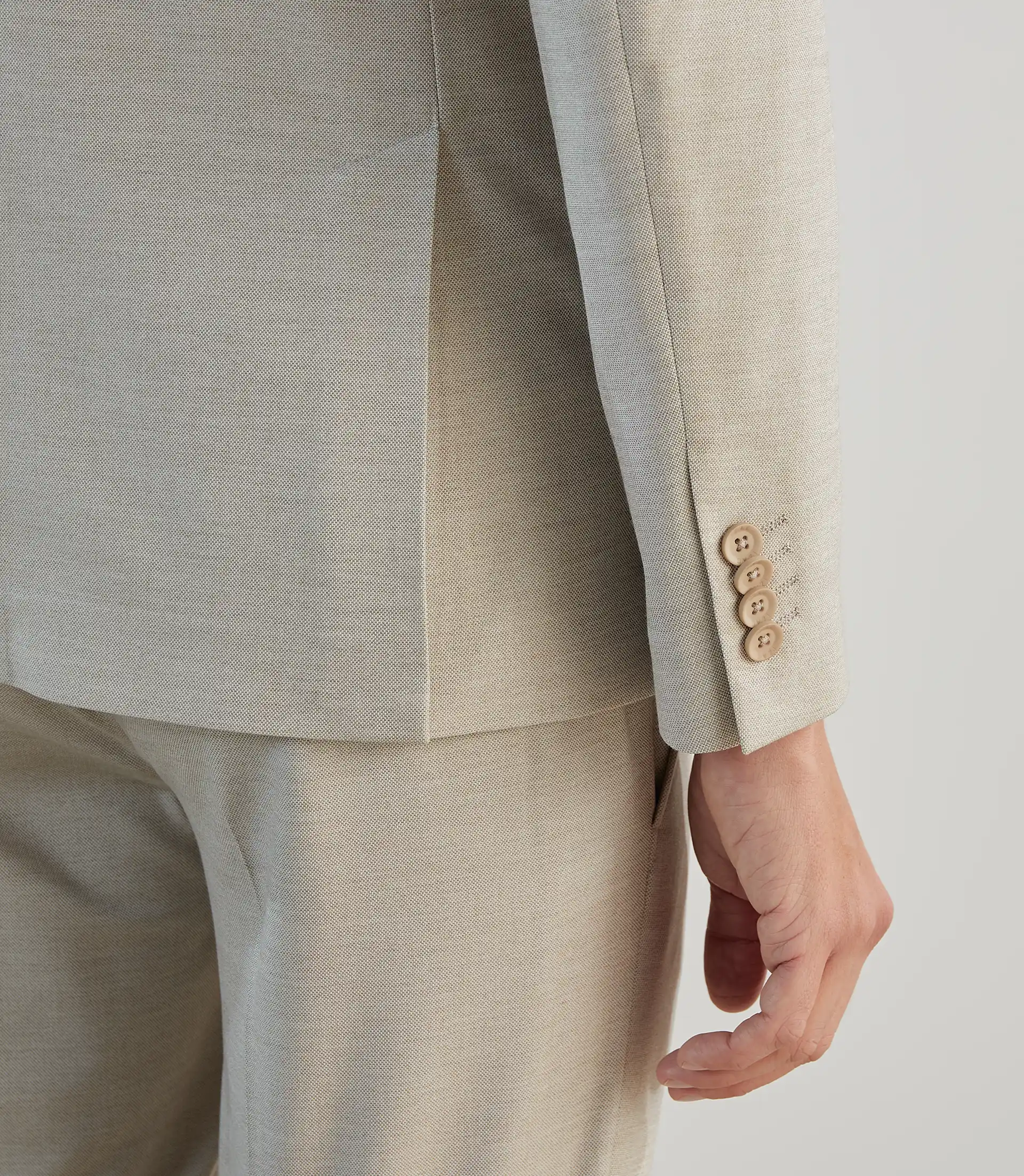 Veste ville avec parementure beige - Image 5