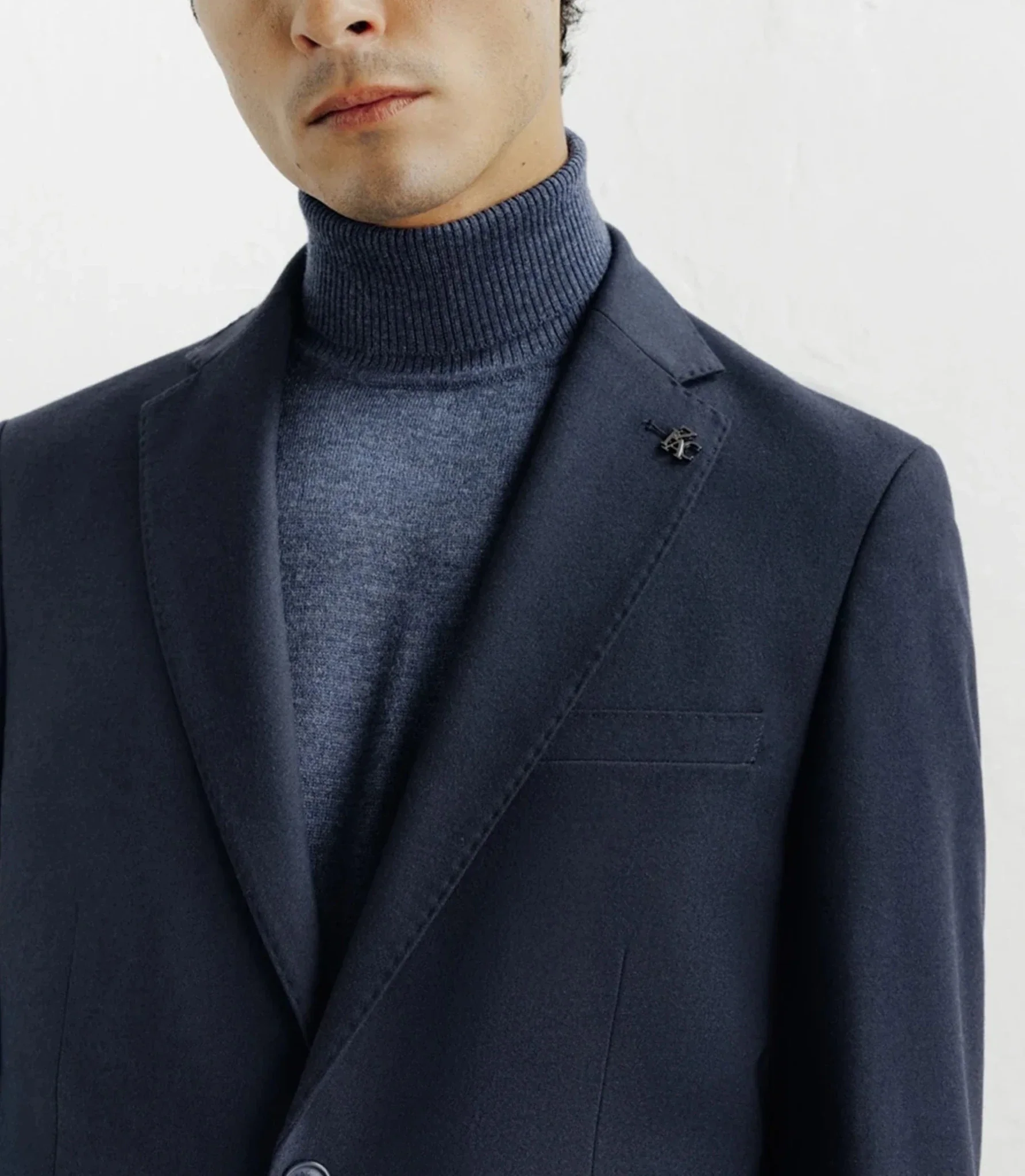 Veste ville en flanelle marine - Image 2