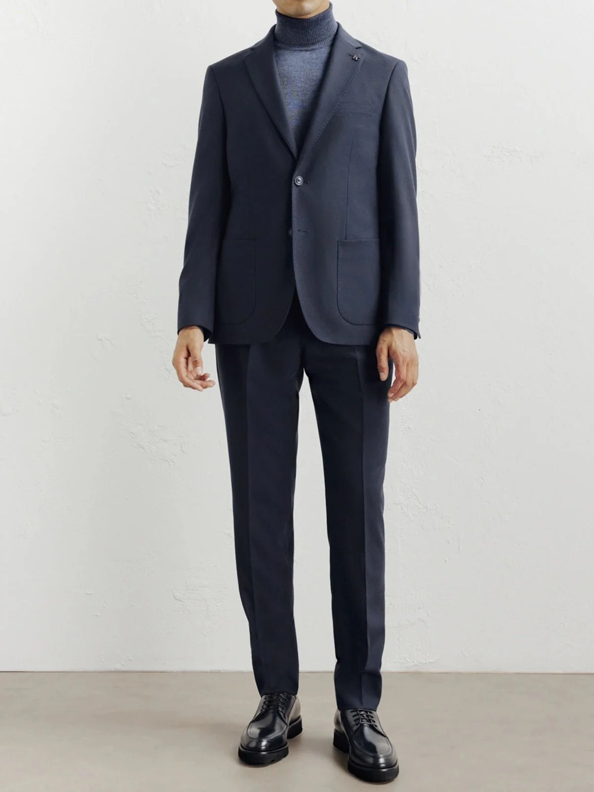 Veste ville en flanelle marine - Image 3