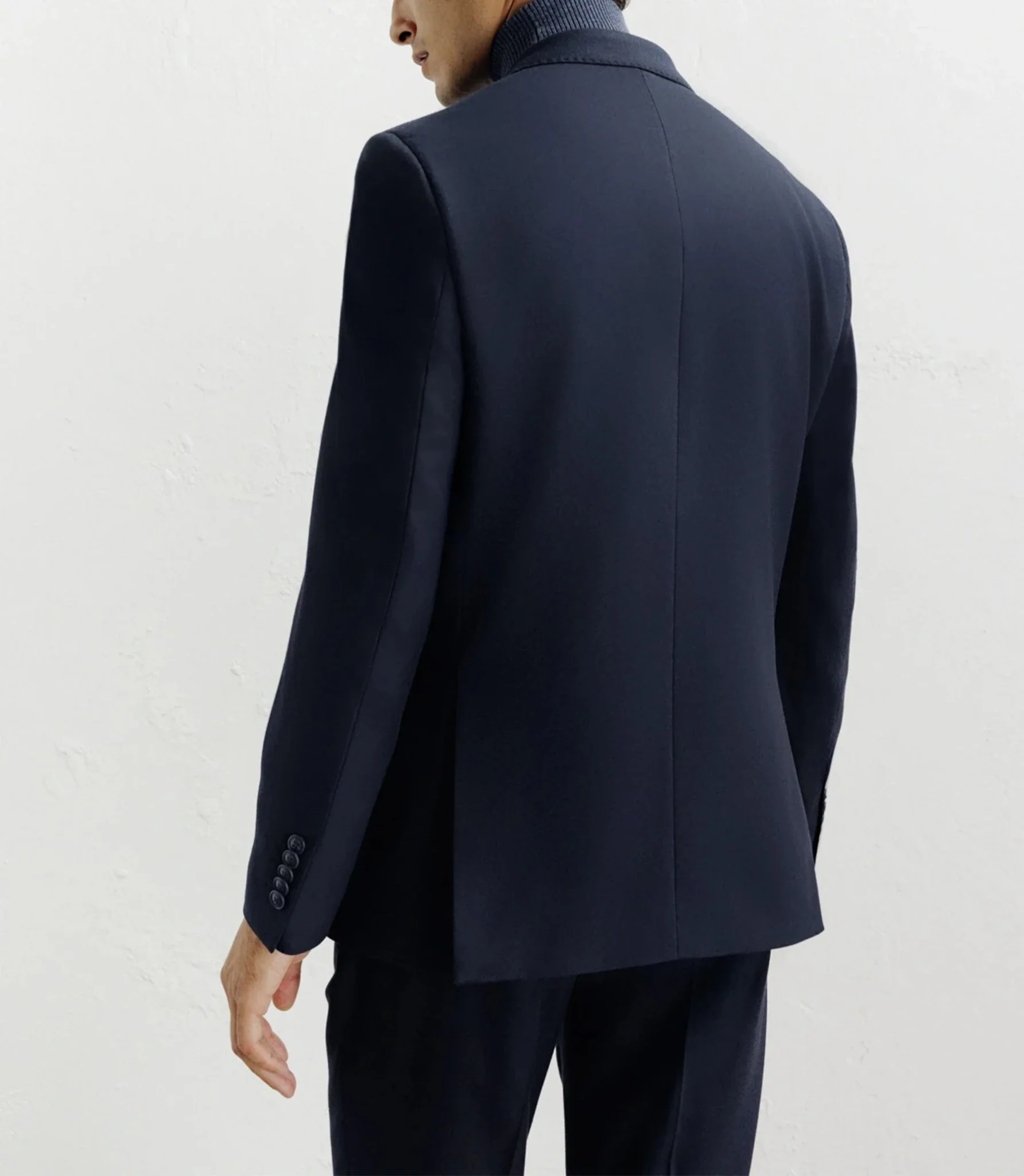 Veste ville en flanelle marine - Image 4