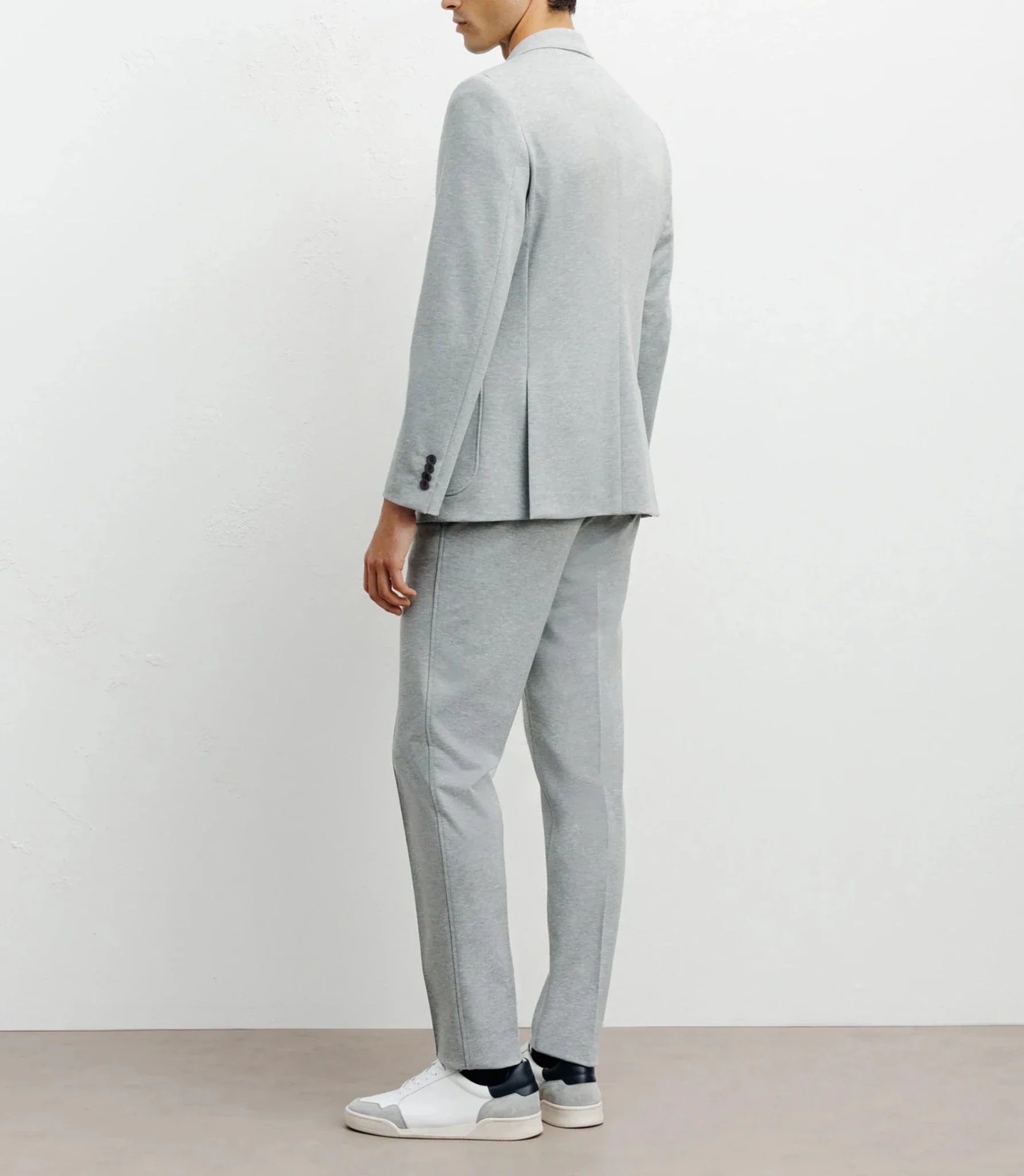 Veste ville en maille 2 boutons gris - Image 4