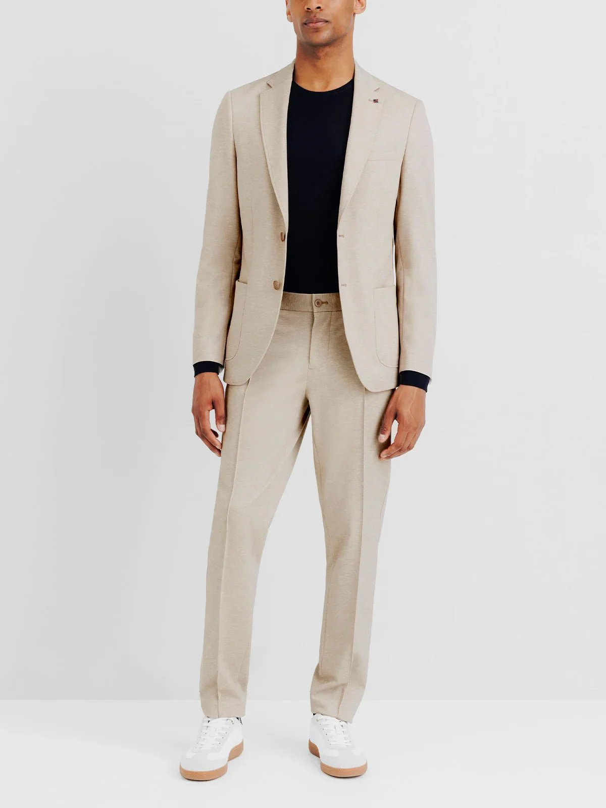 Veste ville en maille beige - Image 2