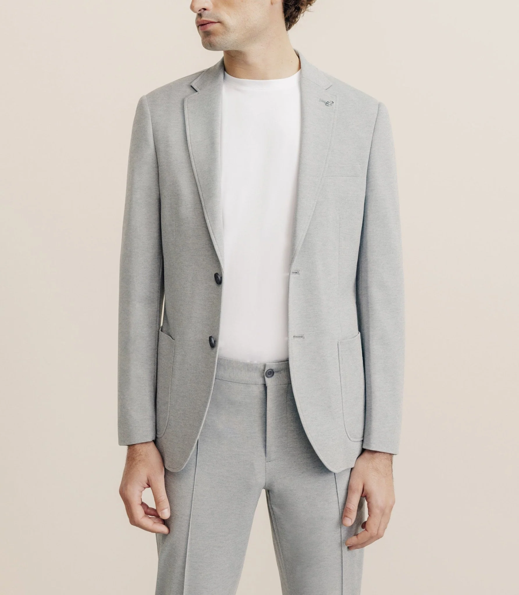 Veste en maille grise