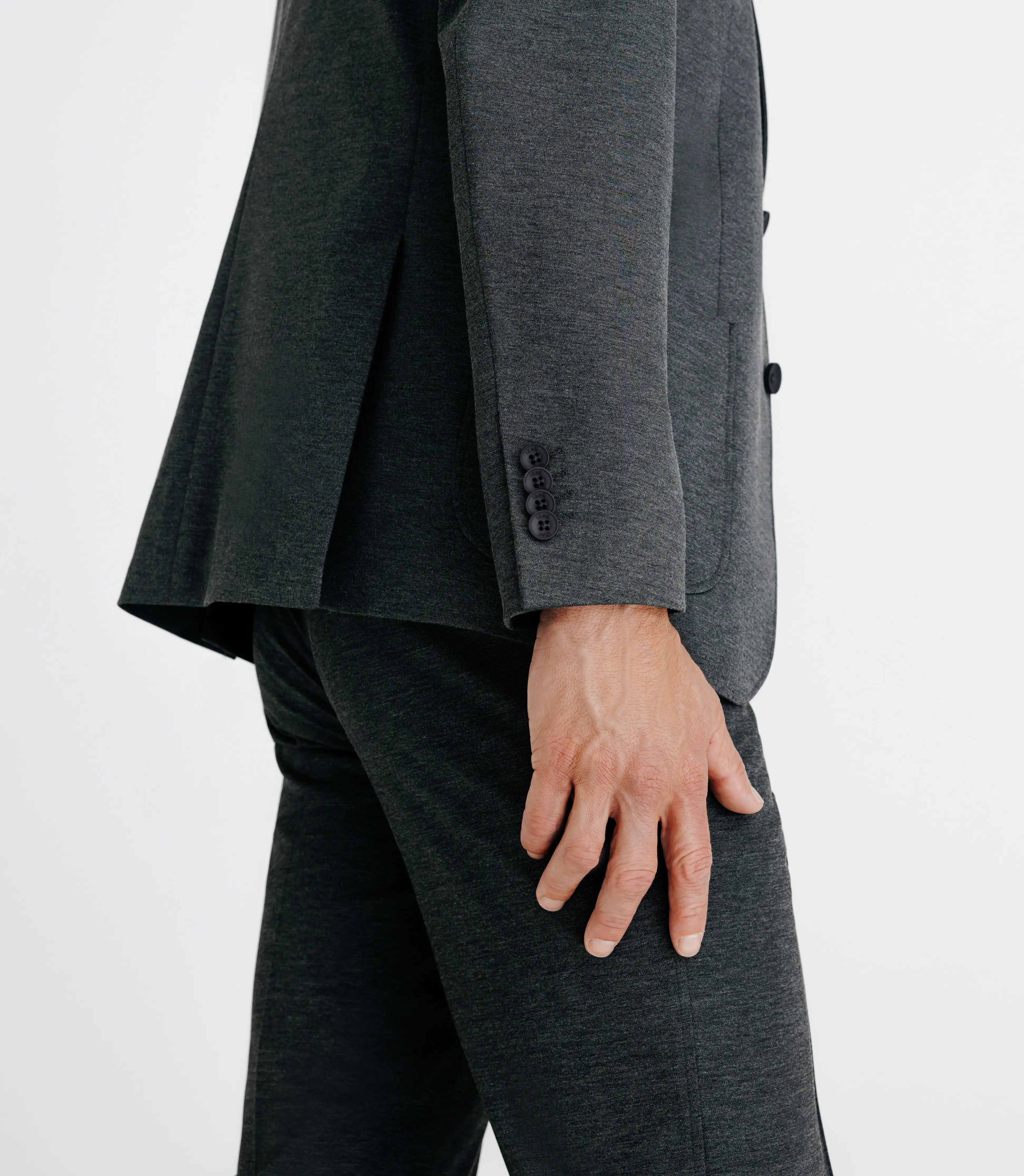 Veste ville en maille grise - Image 5