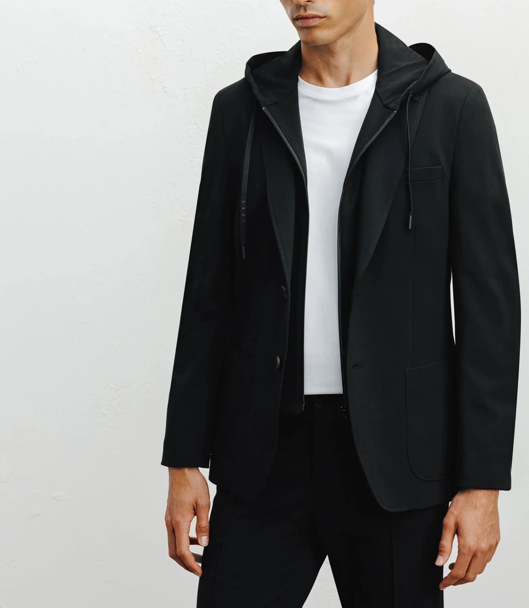Veste en maille avec parmenture noire