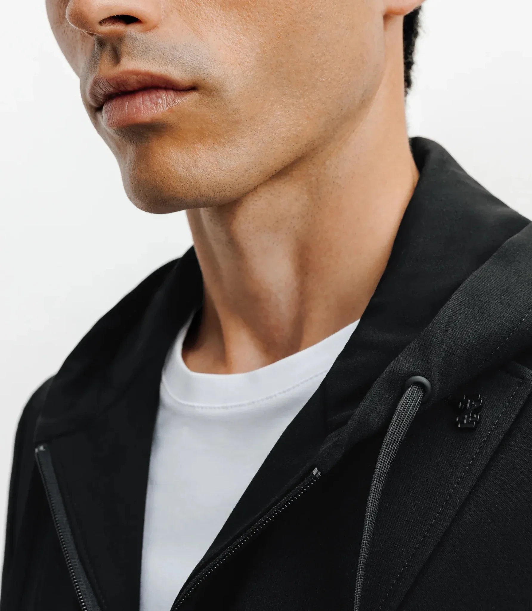 Veste en maille avec parmenture noire - Image 2