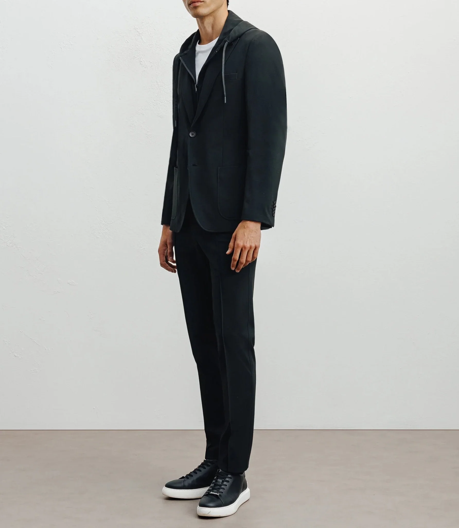 Veste en maille avec parmenture noire - Image 3