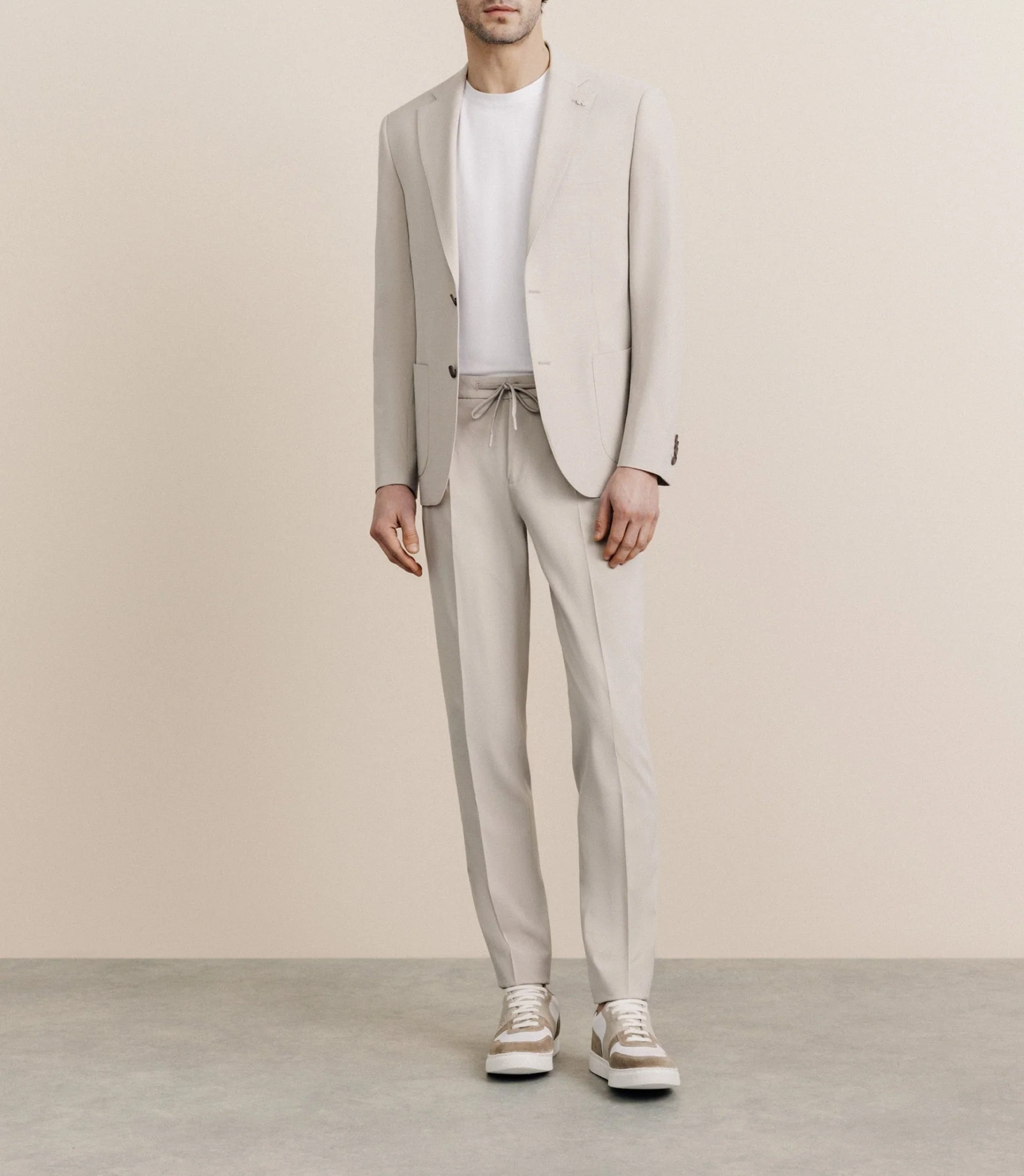 Veste en tissu armuré mastic - Image 3