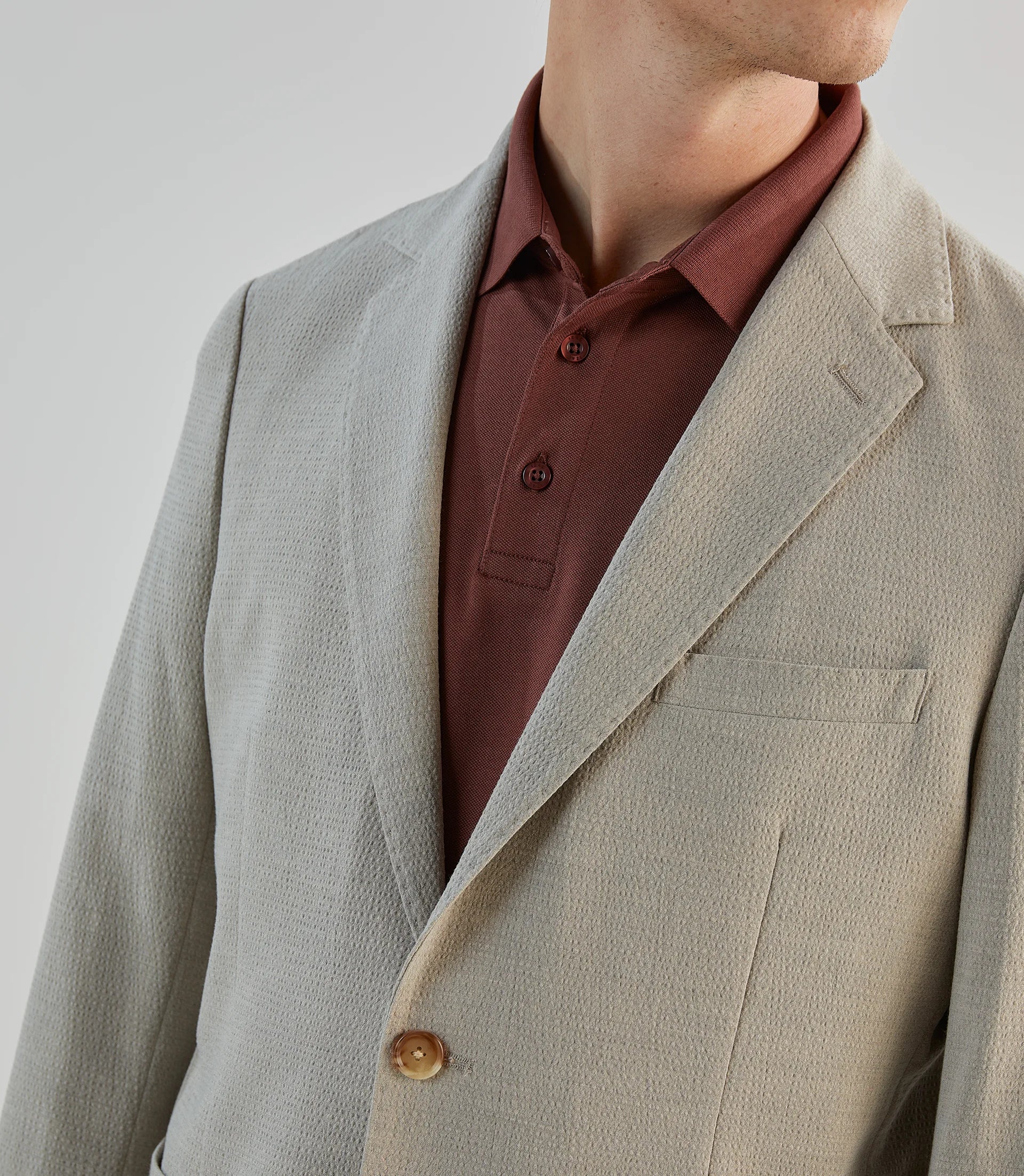 Veste ville seersucker beige - Image 3