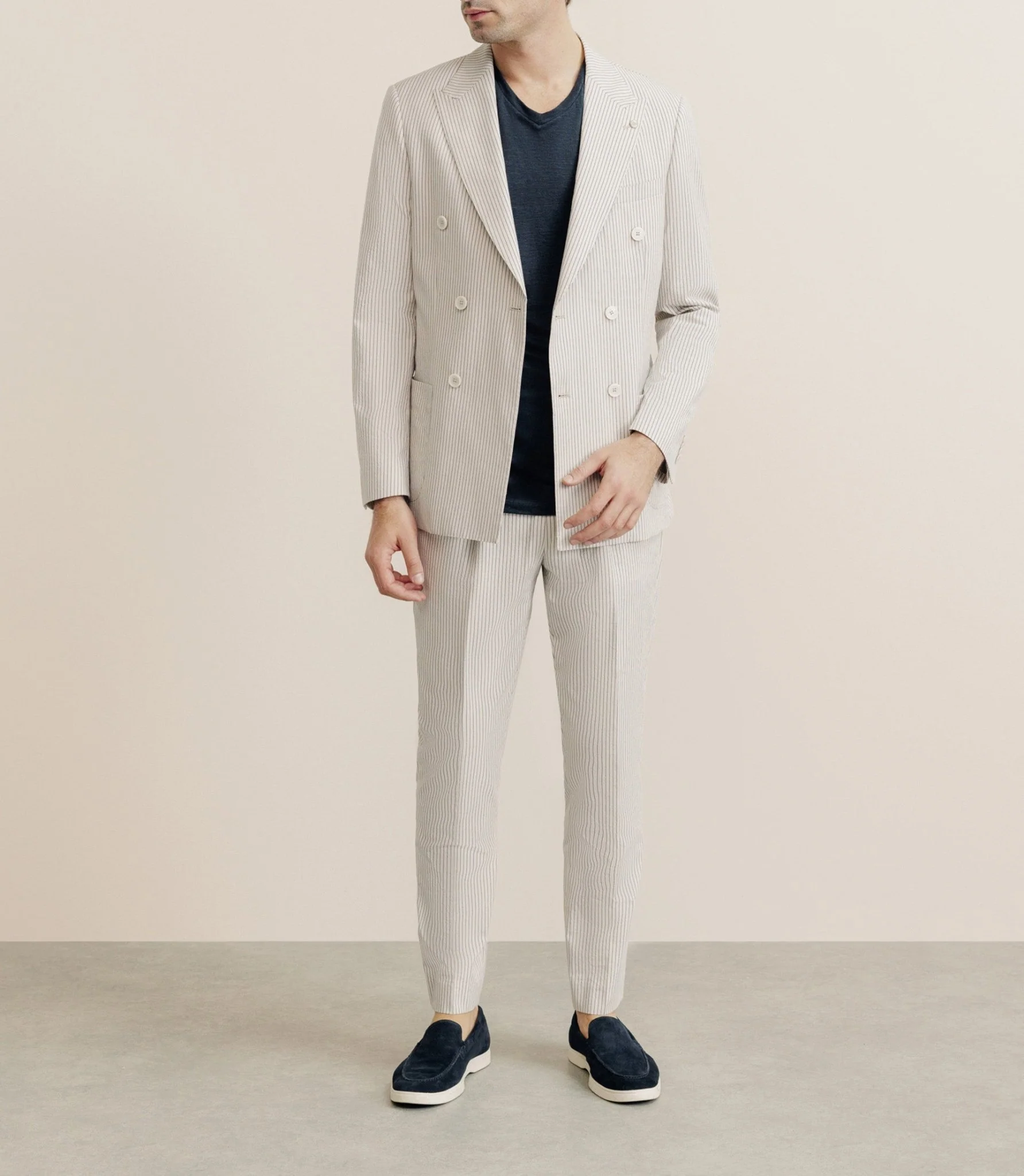 Veste ville croisée 6 boutons beige - Image 5