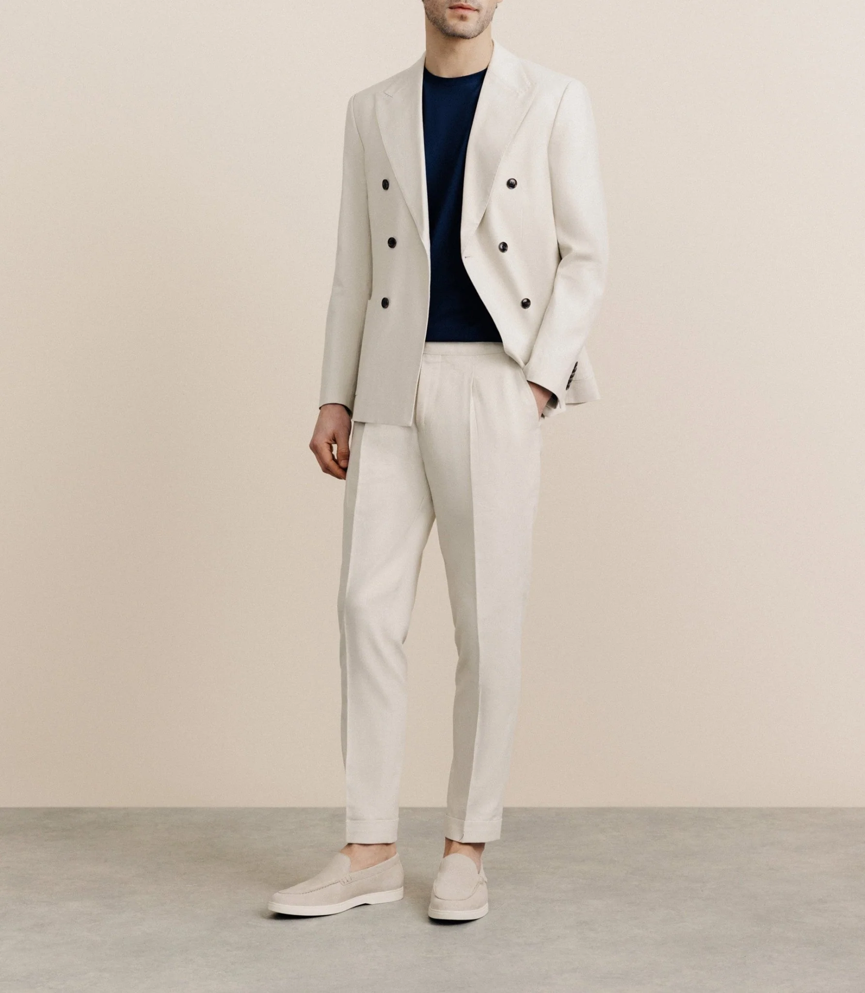 Veste ville croisée beige - Image 3
