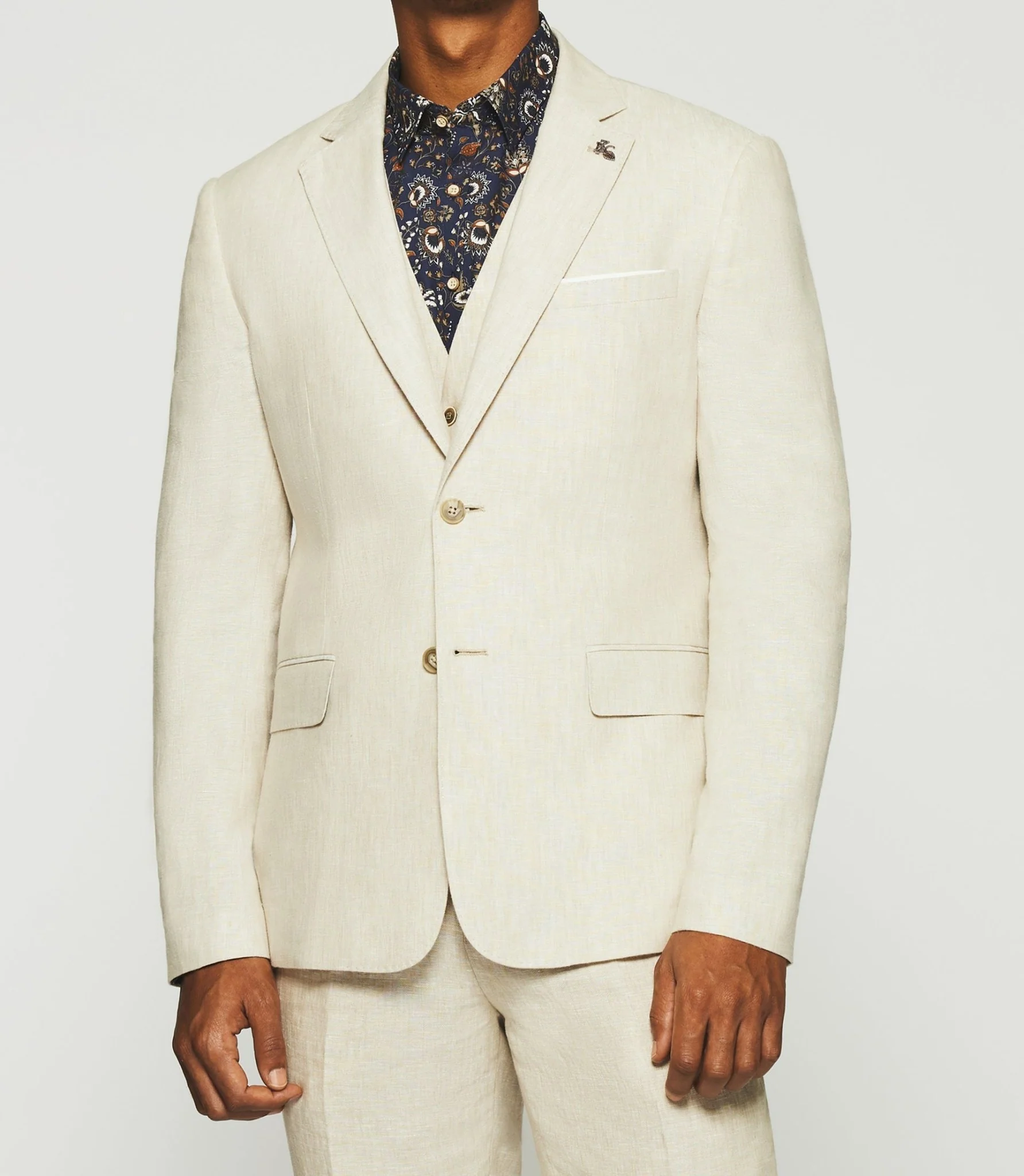 Veste en lin séparable beige CELESTE - Image 2