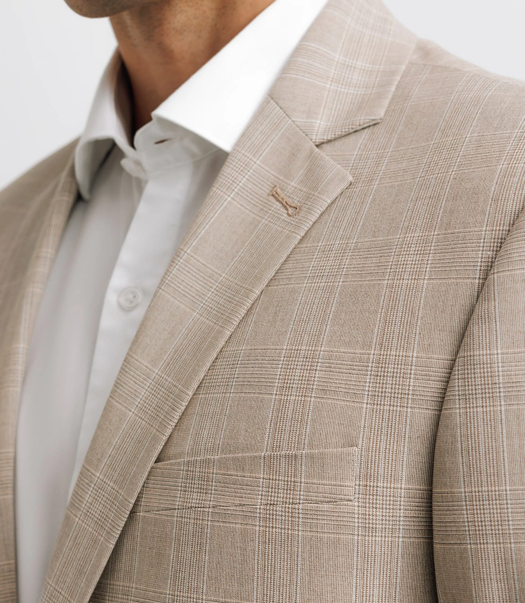Veste ville séparable esprit prince de galles beige - Image 3