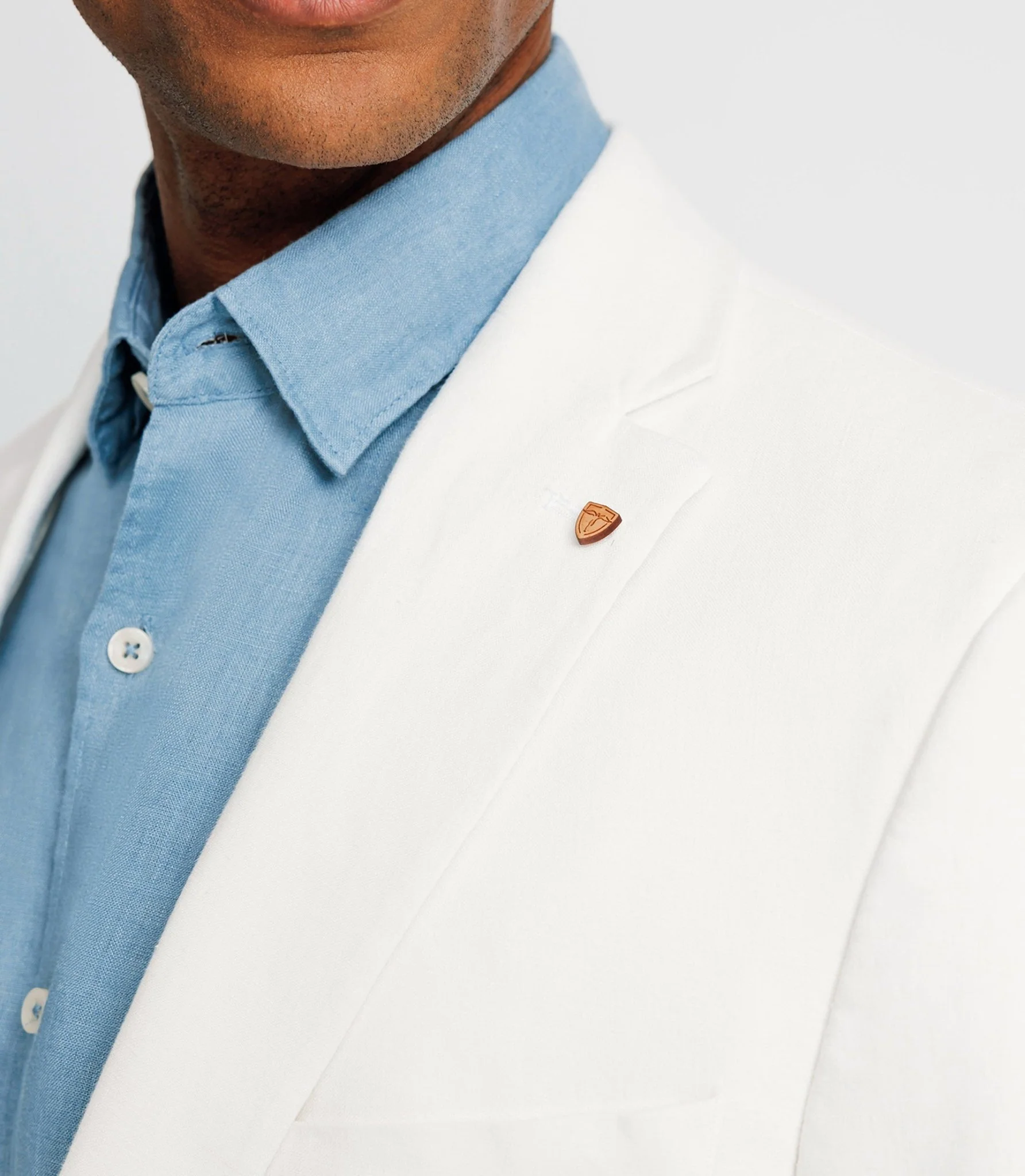 Veste ville 100% lin blanche - Image 3