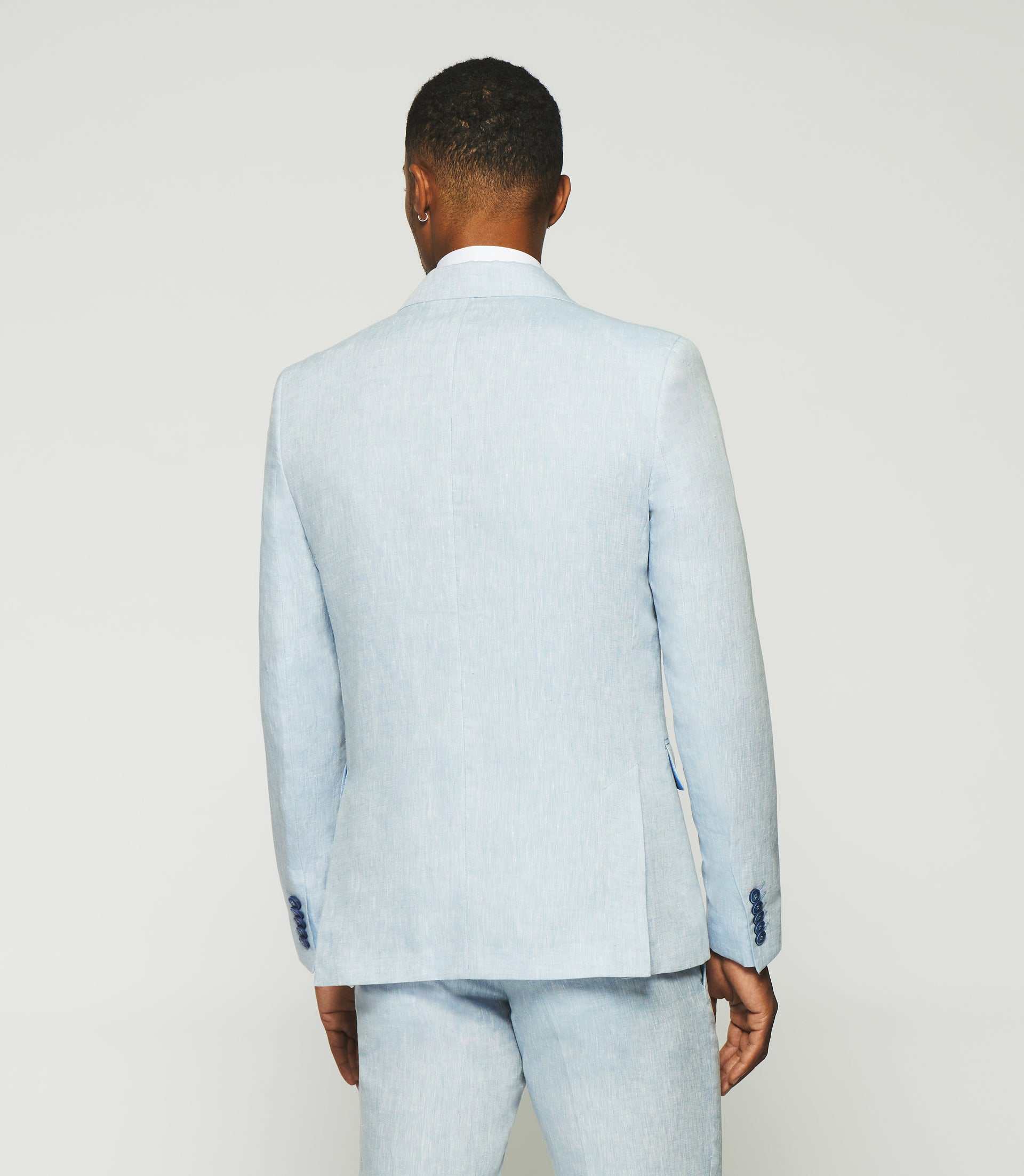 Veste en lin séparable ciel - Image 3