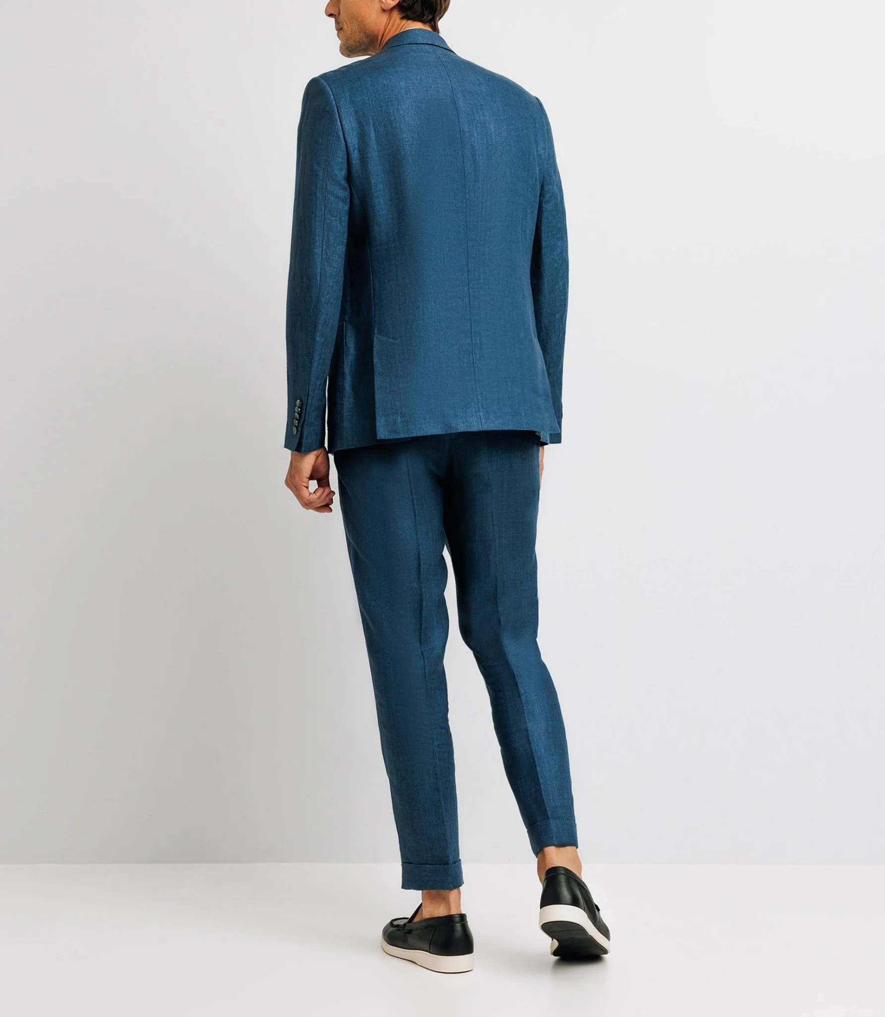 Veste ville séparable en lin bleu indigo - Image 4