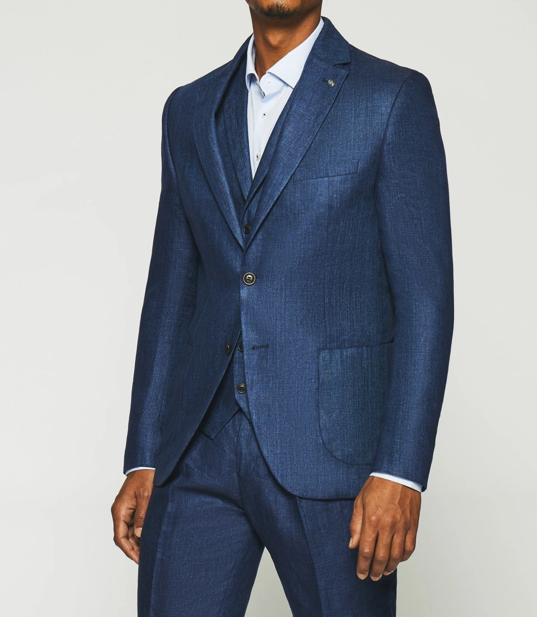 Veste séparable en lin marine CHANCE - Image 3