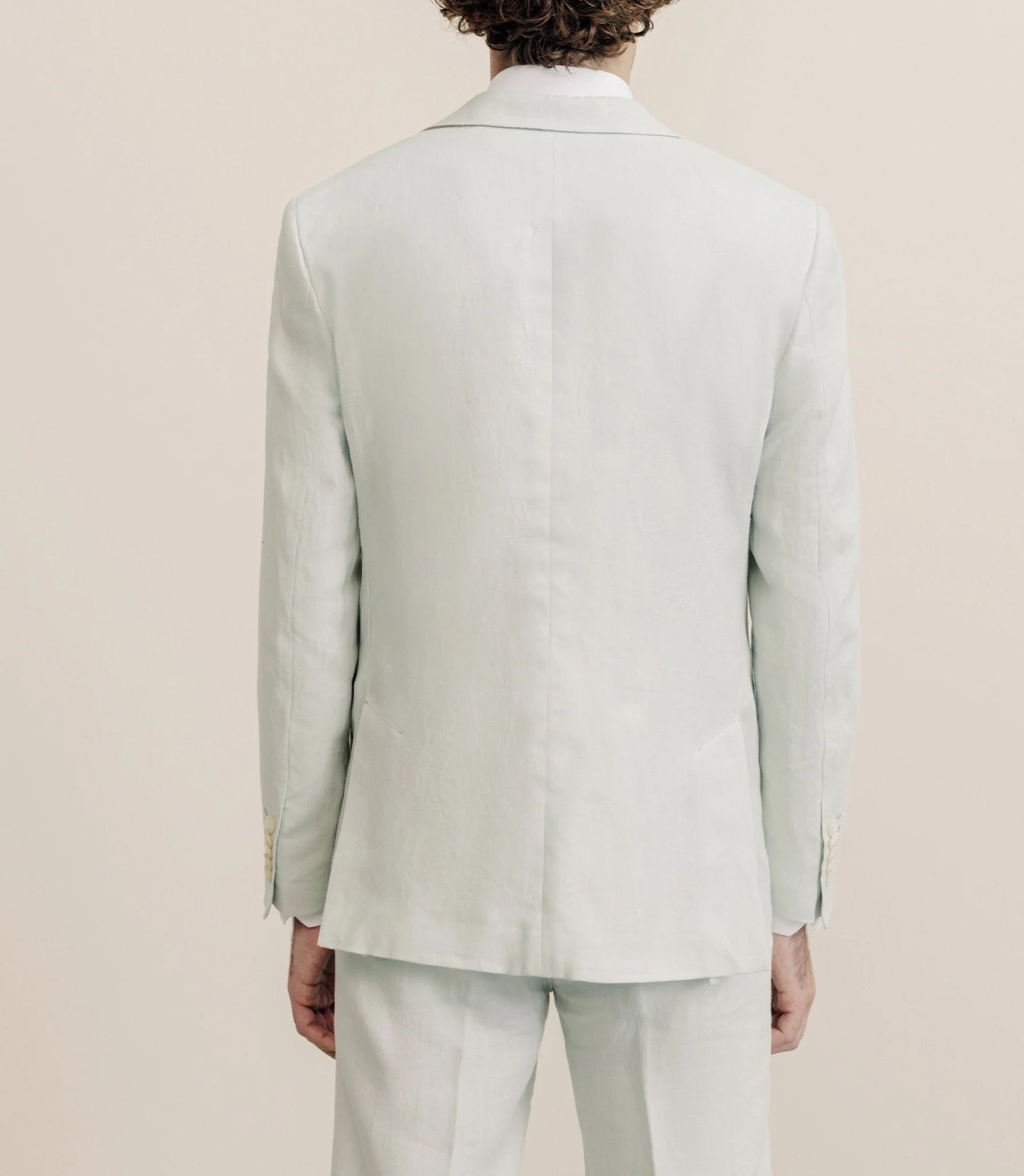 Veste ville 100% lin séparable vert eau - Image 4