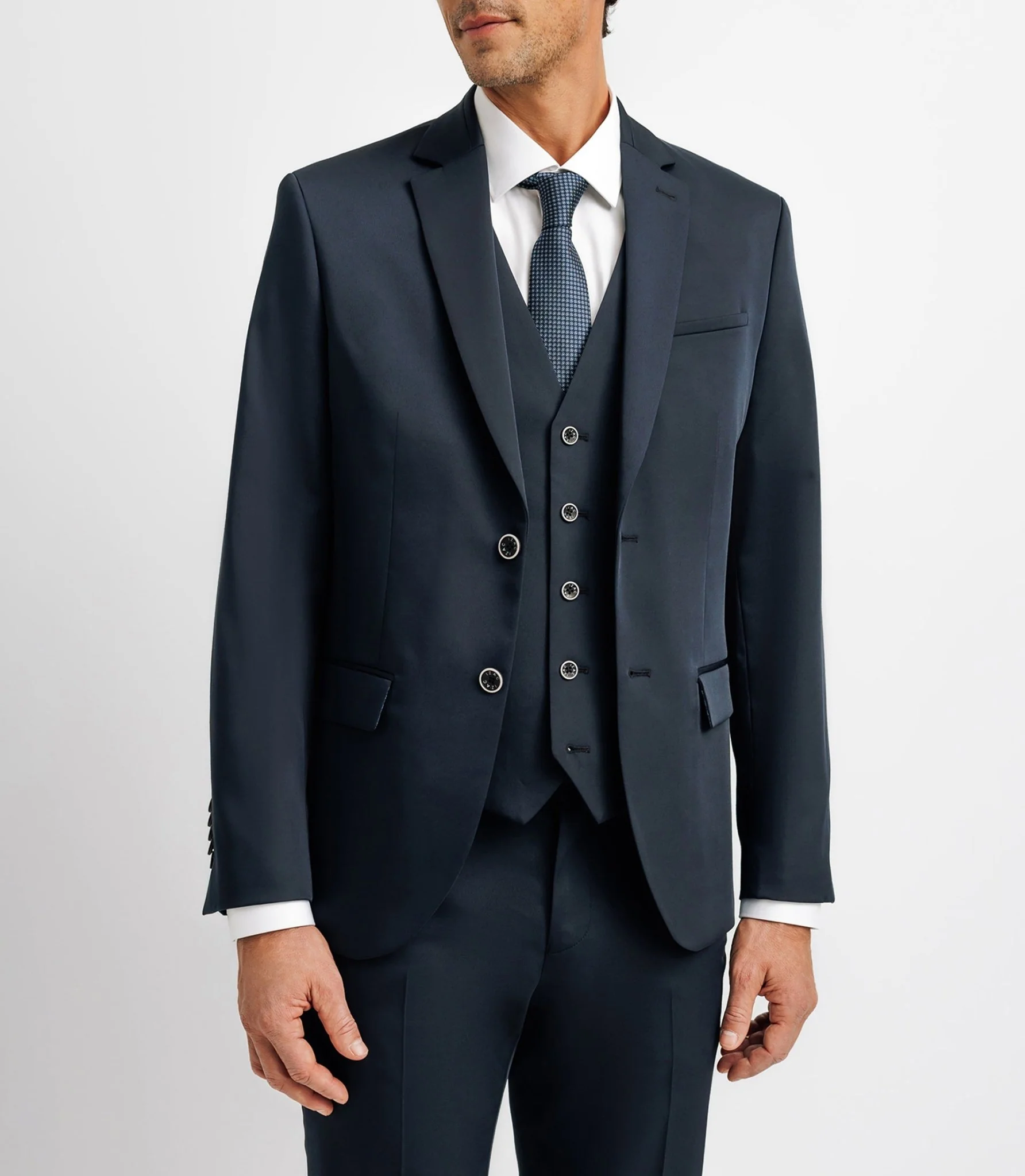 Veste ville en tissu technique marine - Image 2