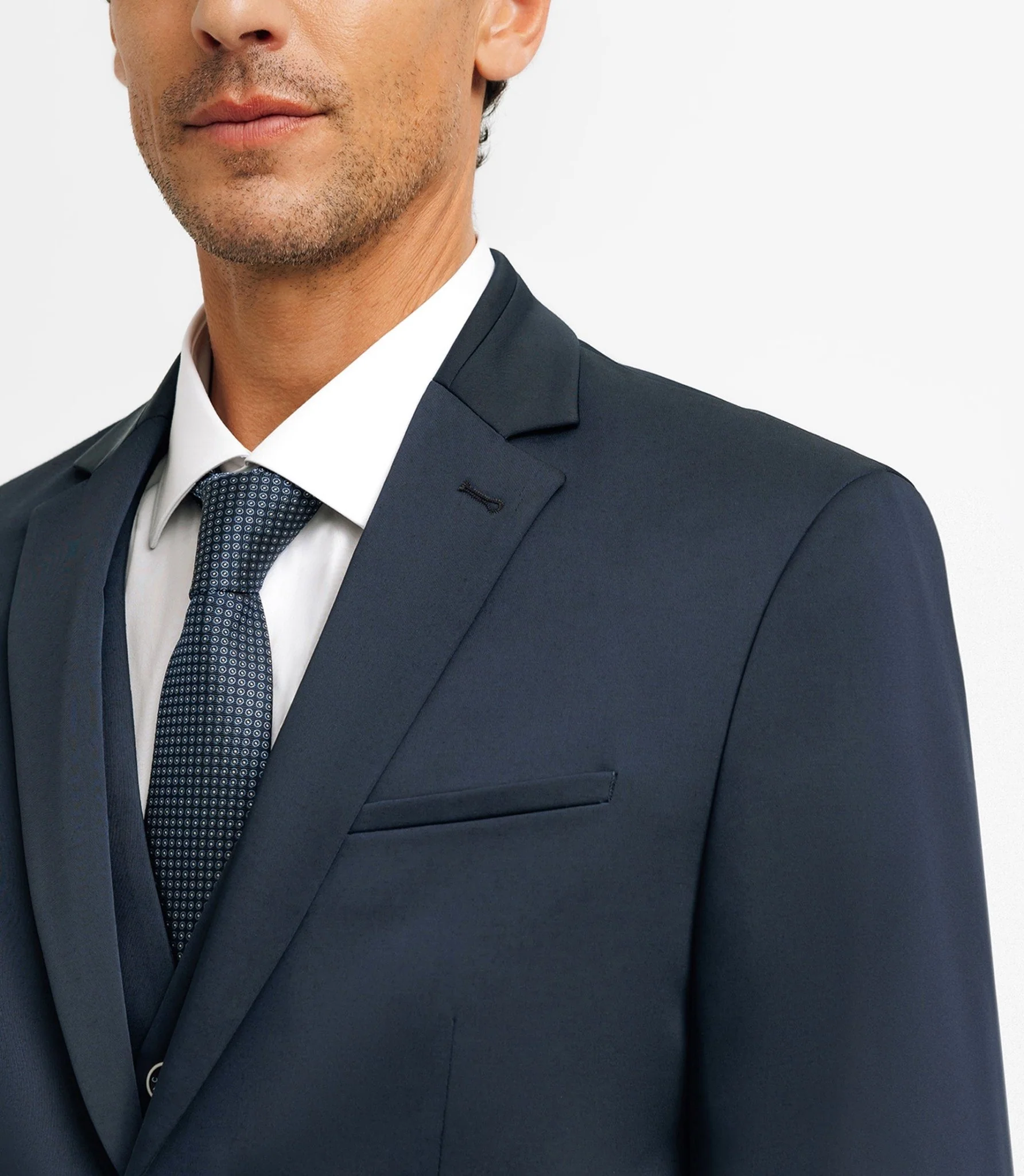 Veste ville en tissu technique marine - Image 3