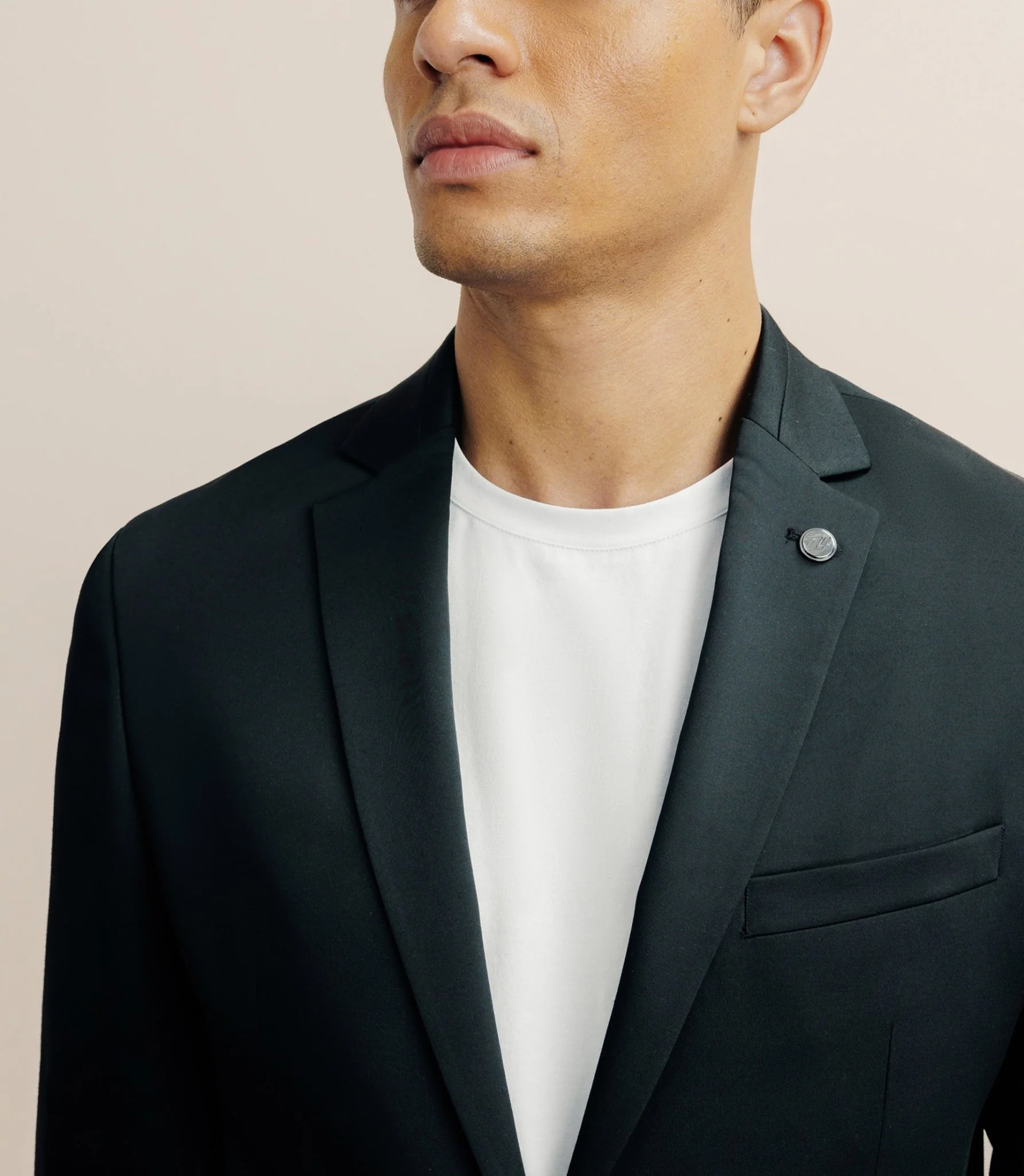 Veste ville en tissu technique noire - Image 2